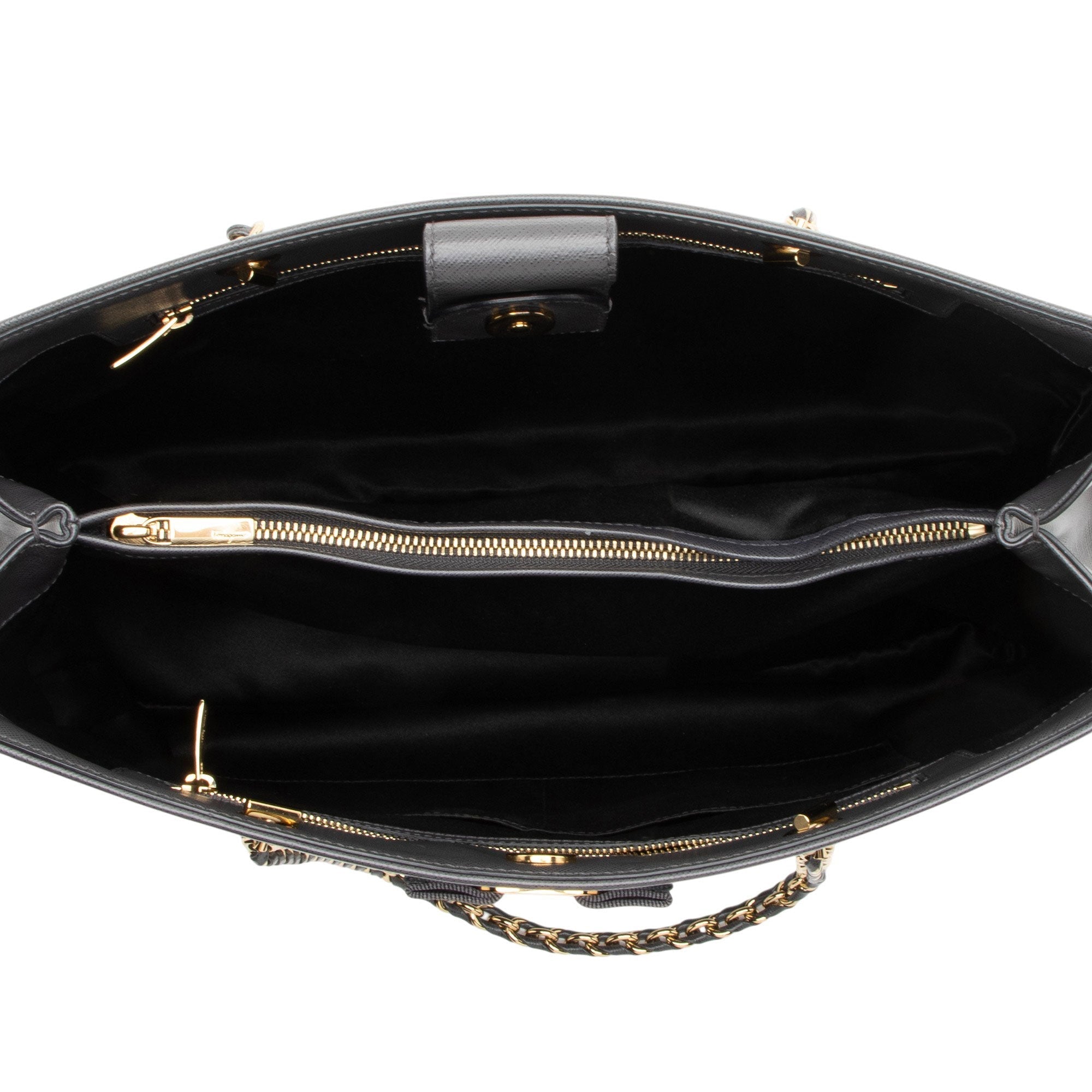 Ferragamo Saffiano Leather Vara Melike Tote