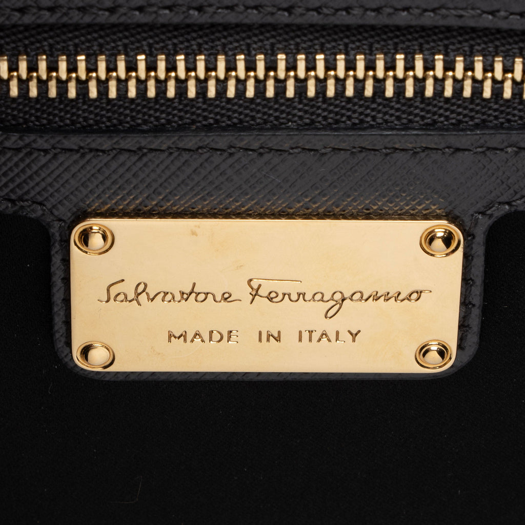 Ferragamo Saffiano Leather Vara Melike Tote