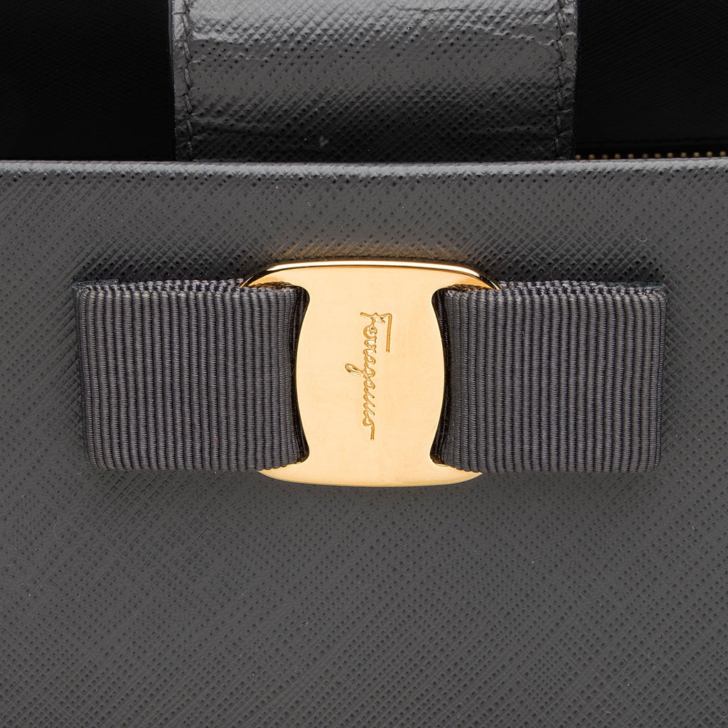 Ferragamo Saffiano Leather Vara Melike Tote