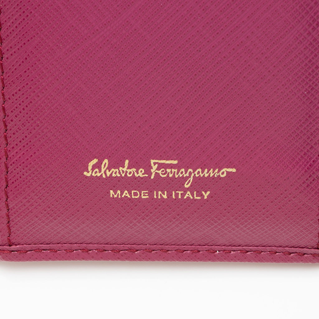 Ferragamo Saffiano Miss Vara Bow Continental Wallet