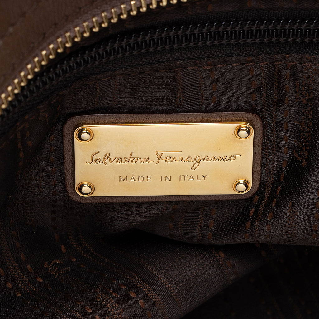 Ferragamo Smooth Calfskin Sofia Medium Top Handle