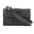 Fendi Marsupio Baguette Nylon Canvas×Leather Shoulder Bag