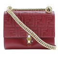 Fendi Mini Kan I Shoulder Bag Red Leather