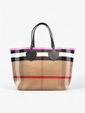 Burberry The Giant Reversible Tote House Check / Pink Canvas
