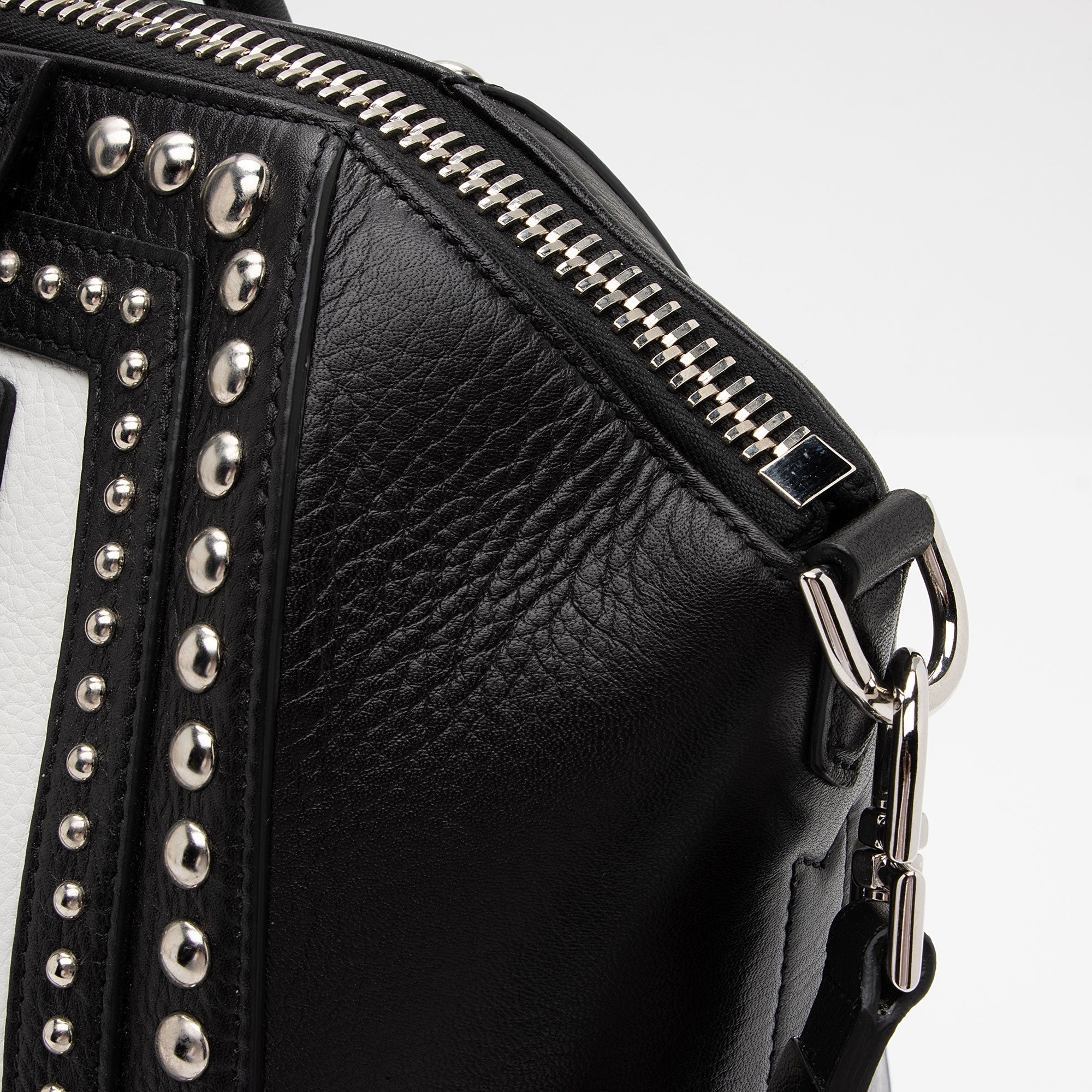 Givenchy Calfskin Bi Color Studded Antigona Medium Satchel