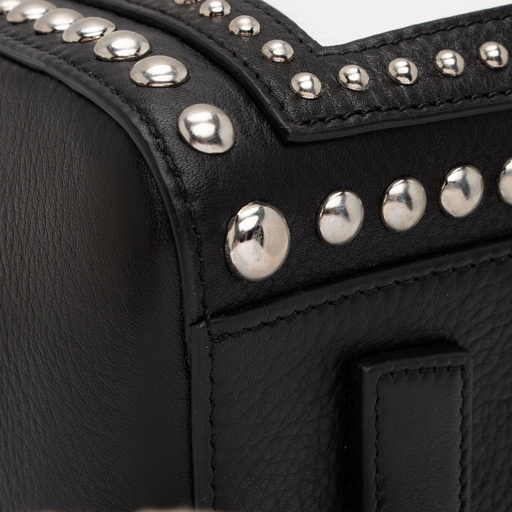 Givenchy Calfskin Bi Color Studded Antigona Medium Satchel