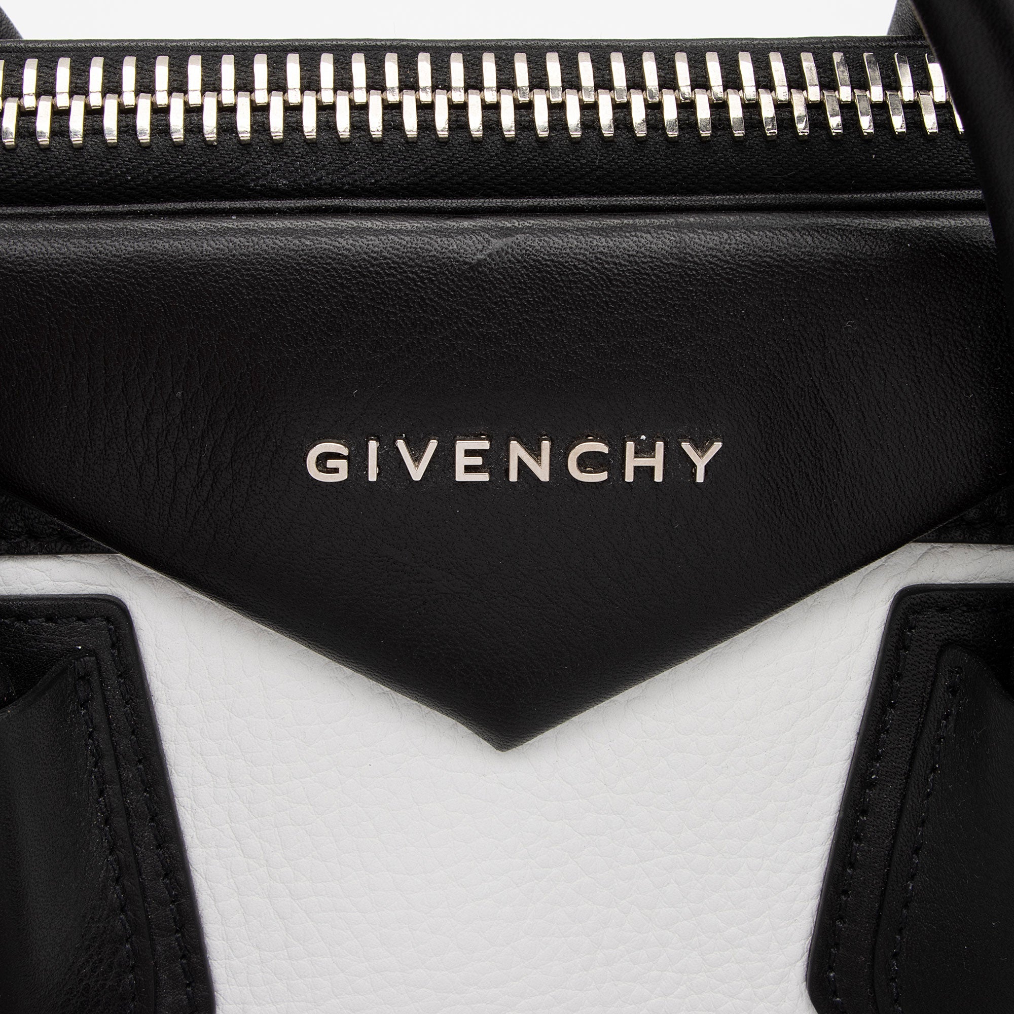Givenchy Calfskin Bi Color Studded Antigona Medium Satchel