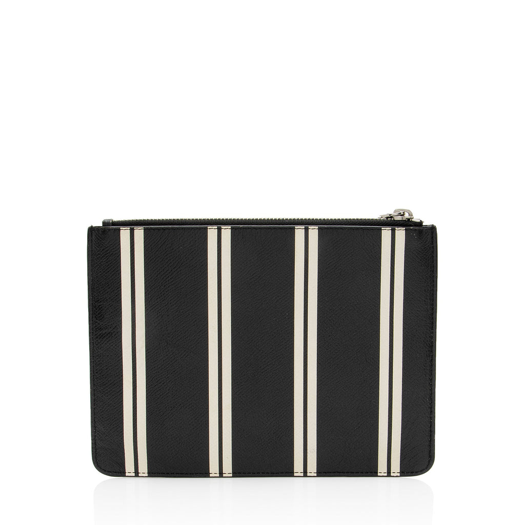 Givenchy Calfskin Striped Zip Pouch