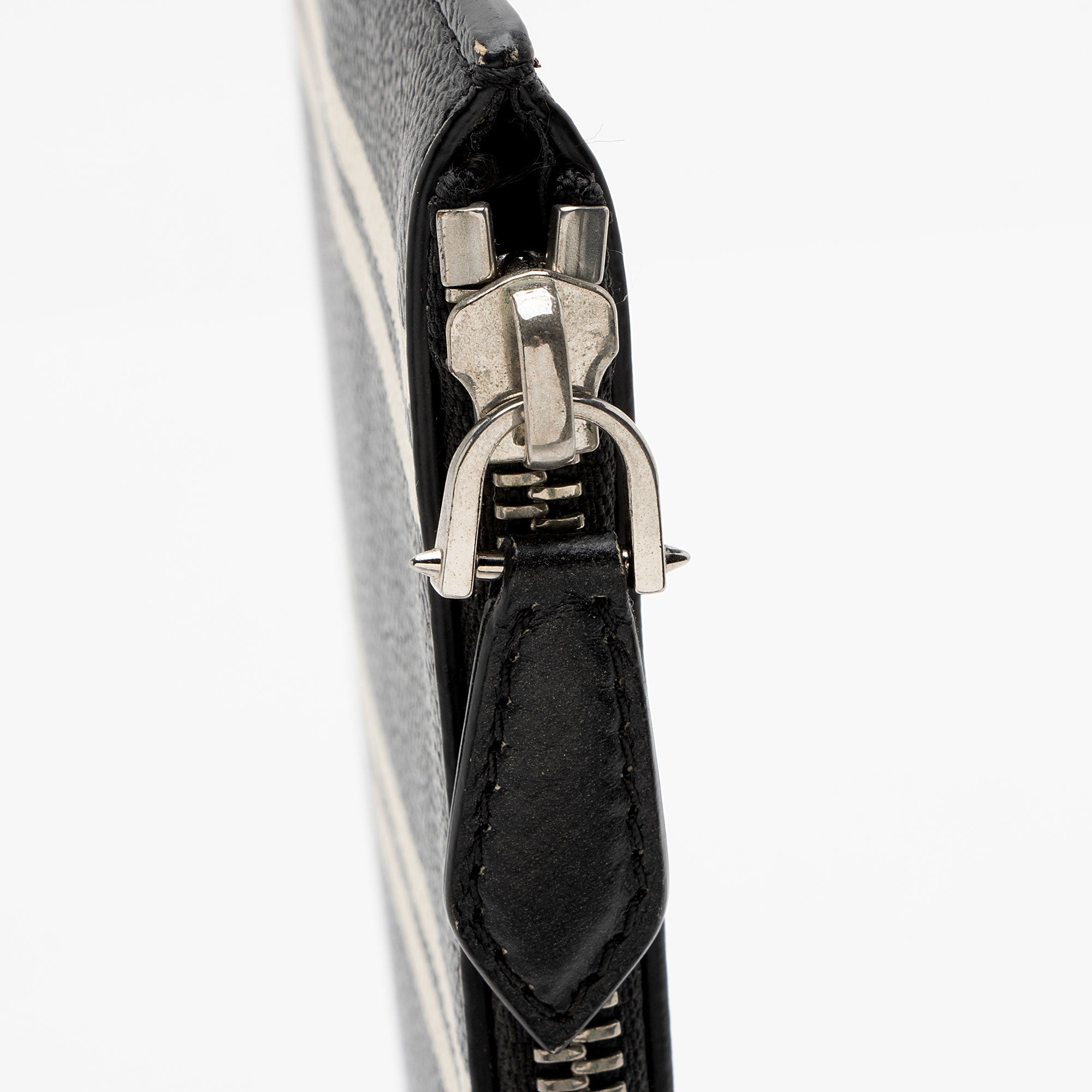 Givenchy Calfskin Striped Zip Pouch