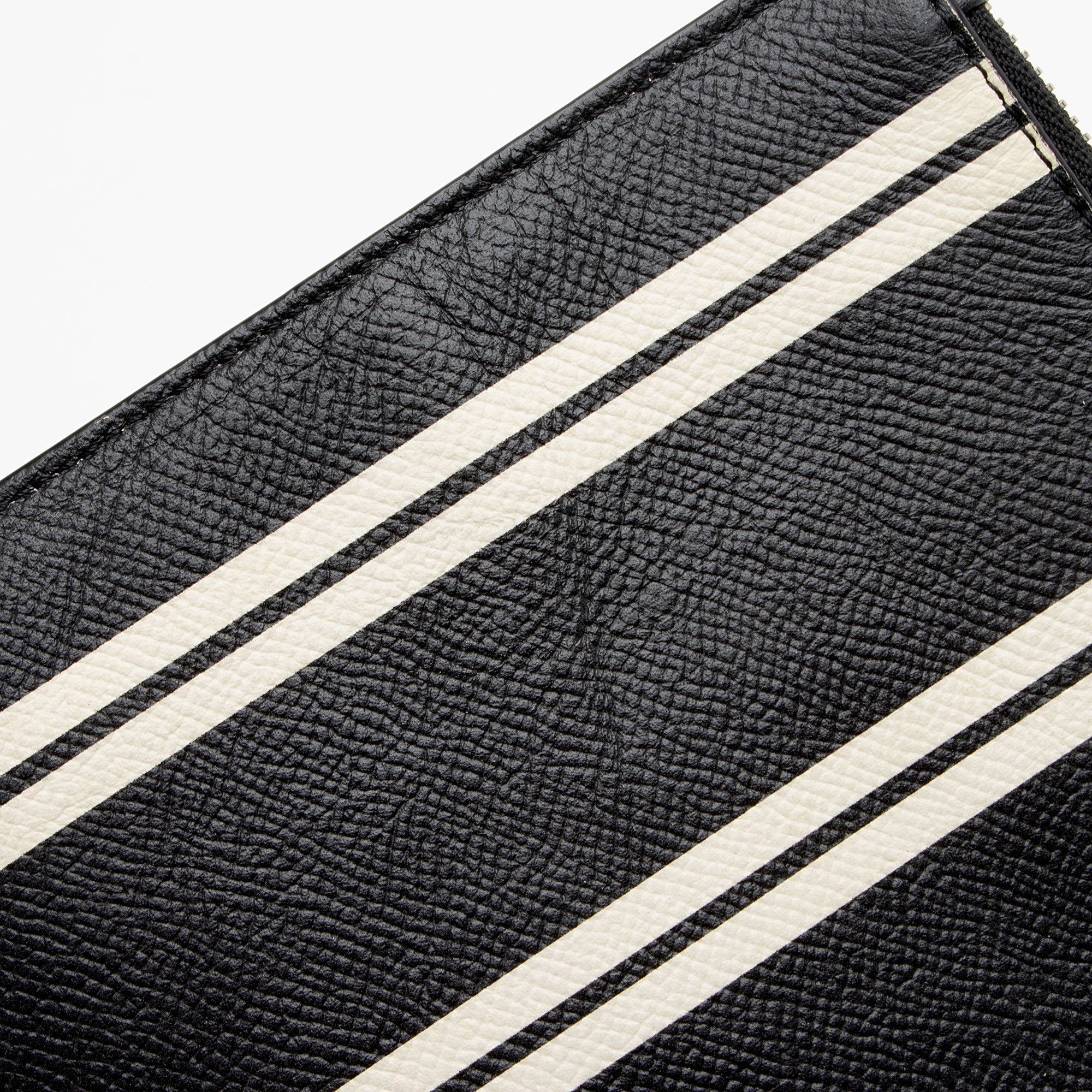 Givenchy Calfskin Striped Zip Pouch