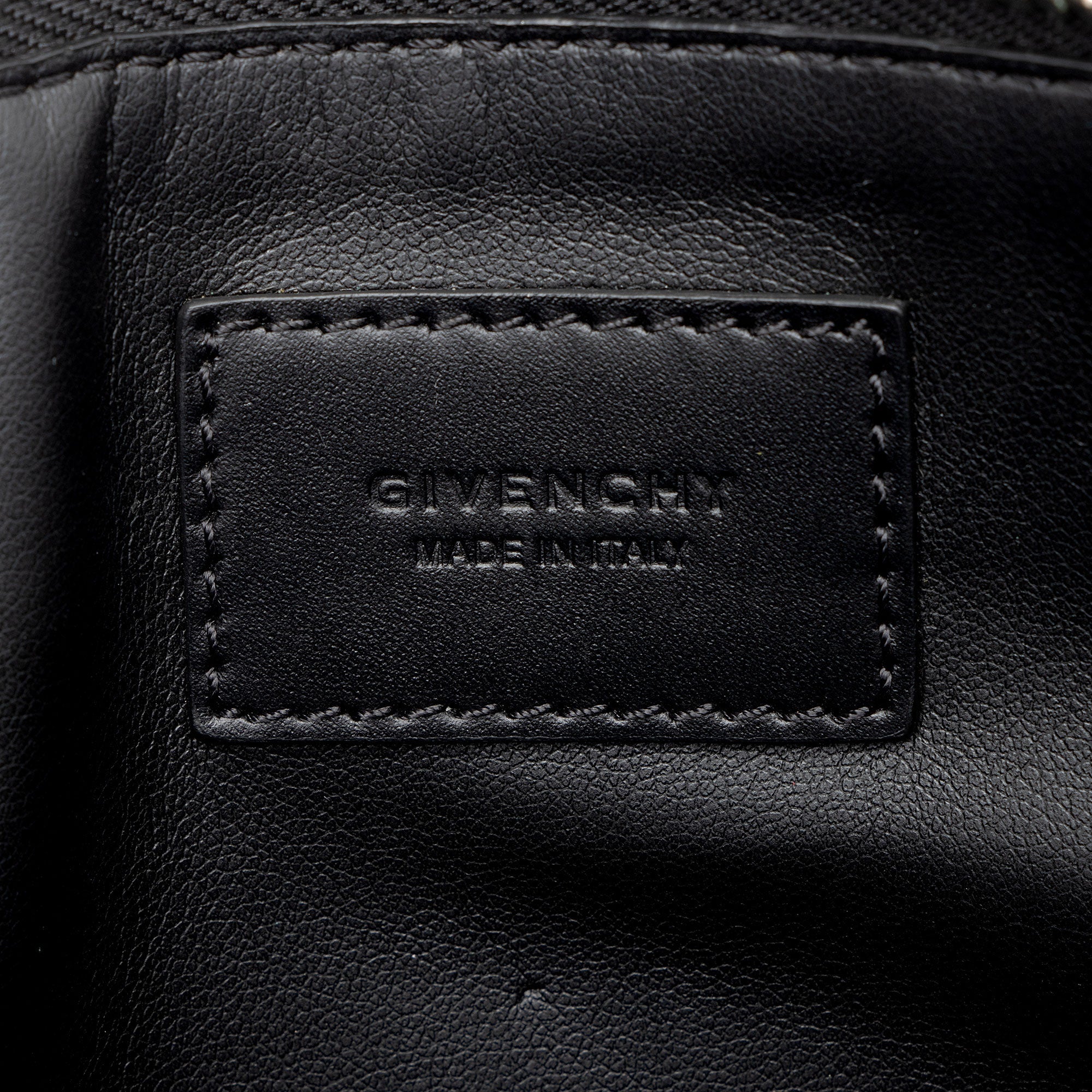 Givenchy Calfskin Striped Zip Pouch