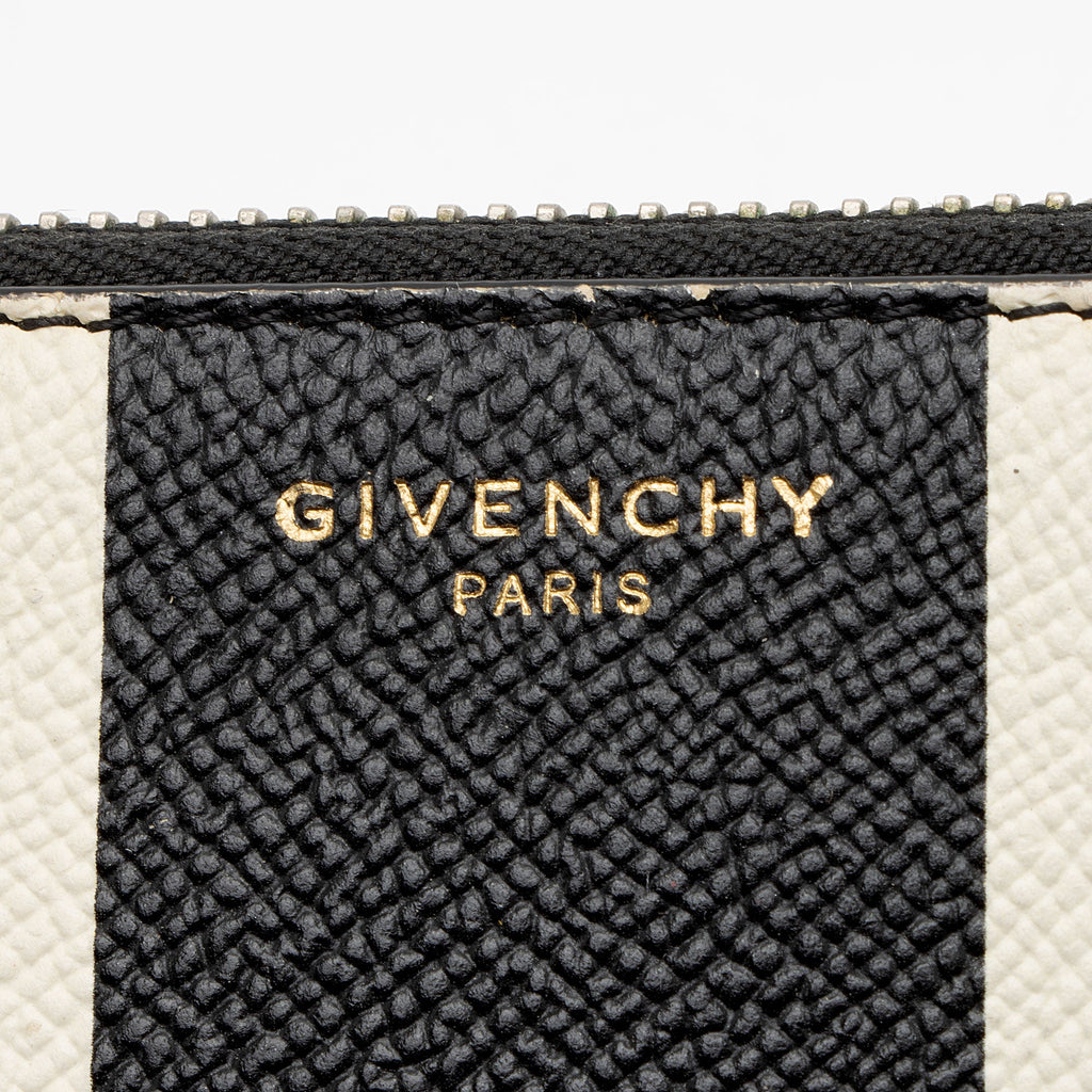 Givenchy Calfskin Striped Zip Pouch