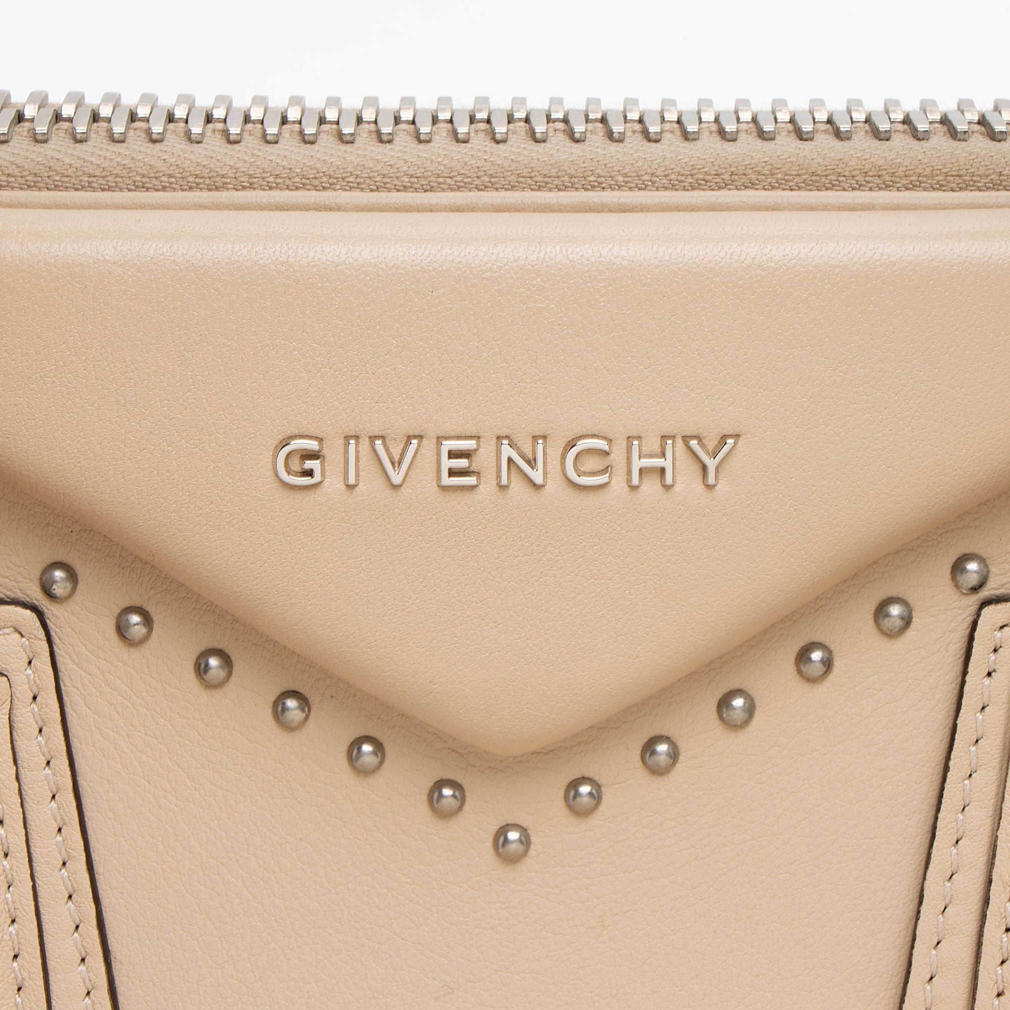 Givenchy Calfskin Studded Antigona Small Satchel