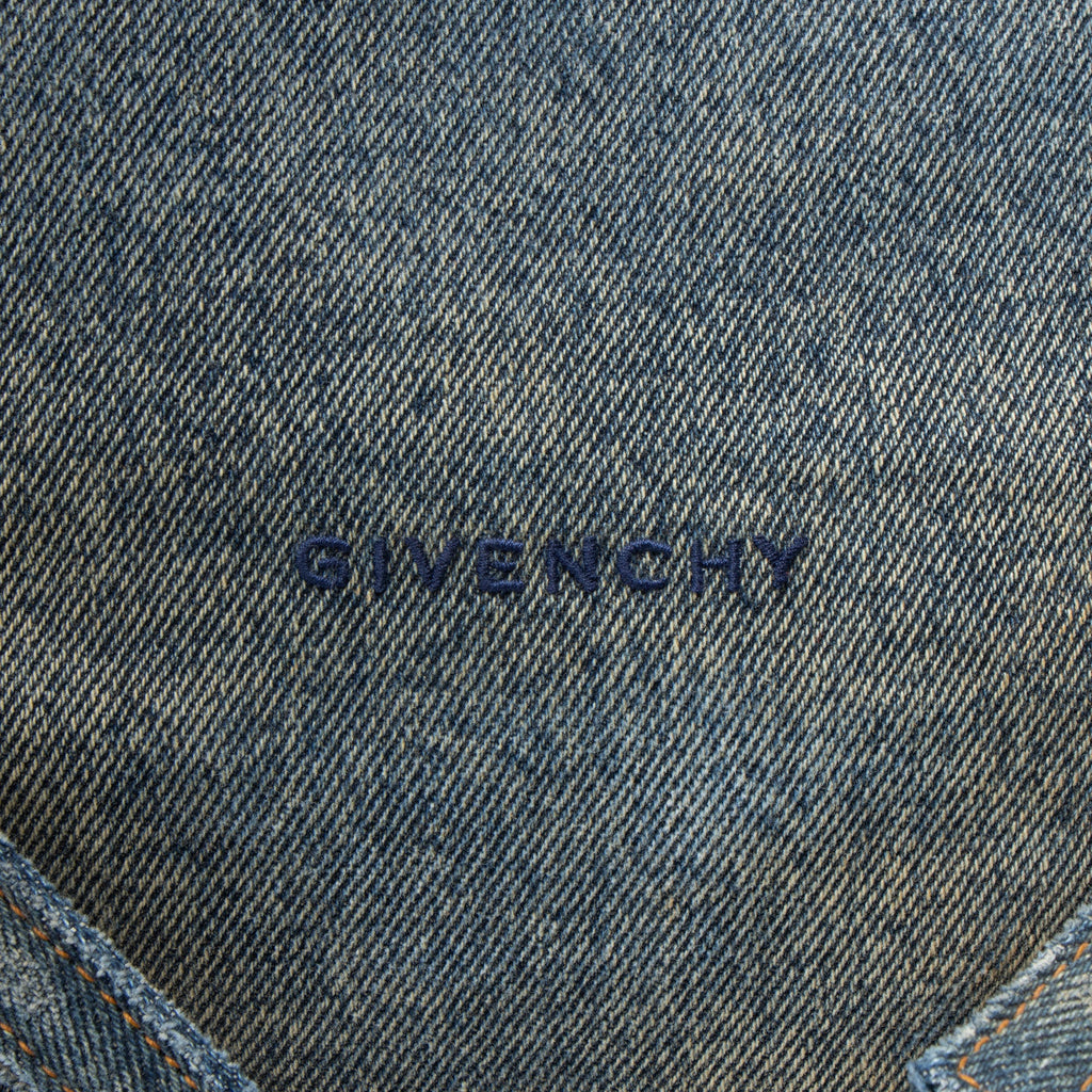 Givenchy Washed Denim Voyou Medium Shoulder Bag