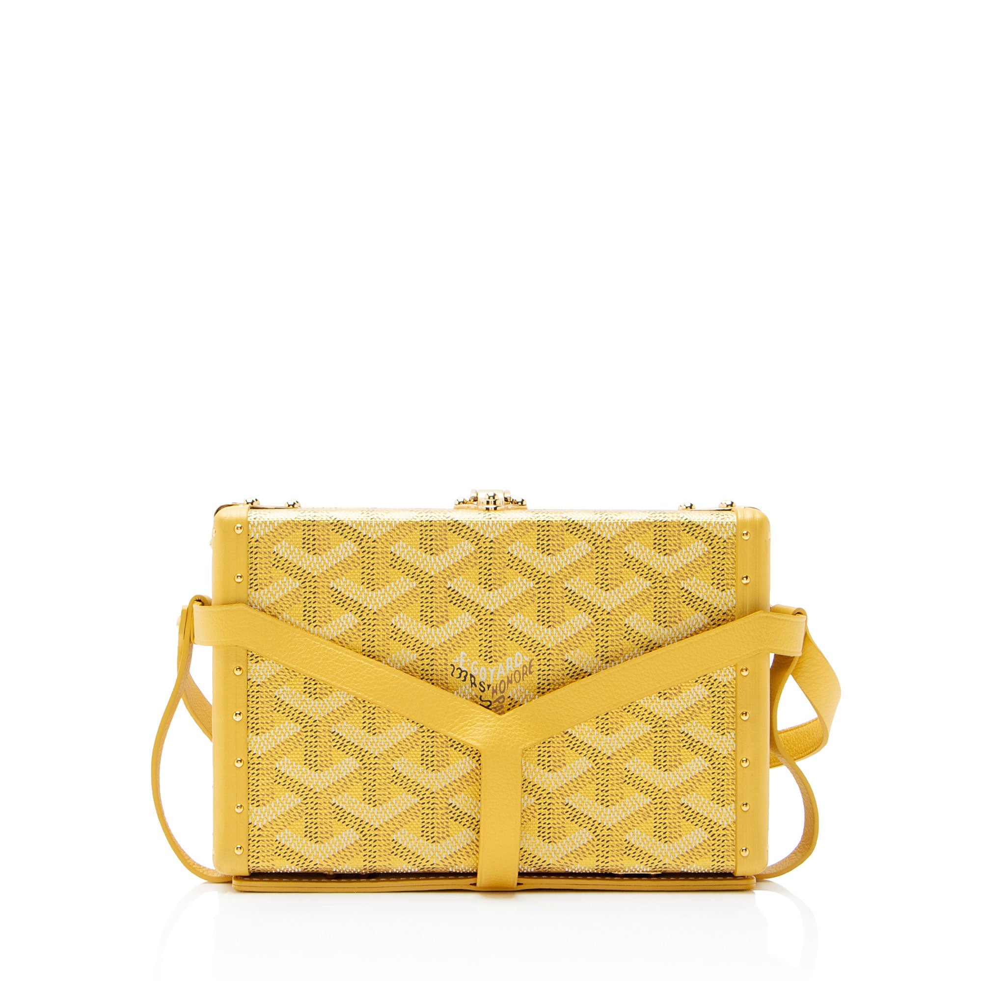 Goyard Goyardine Canvas Minaudiere Trunk Shoulder Bag