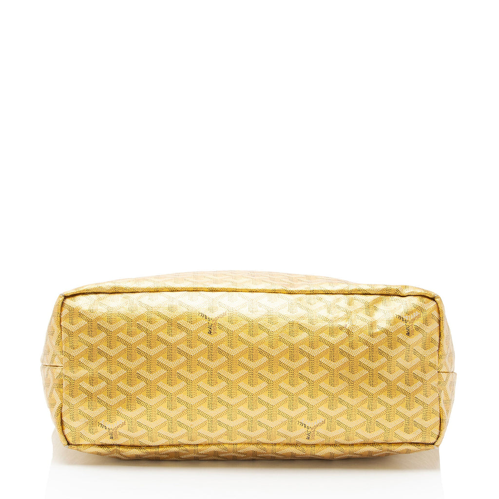 Goyard Limited Edition Precious Metals Goyardine Canvas St. Louis PM Tote