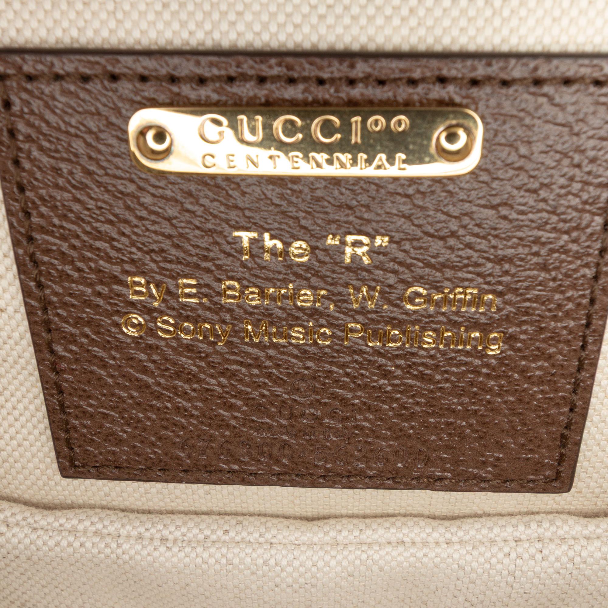 Gucci 100th Anniversary Mini Canvas 1947 Bamboo Top Handle Bag