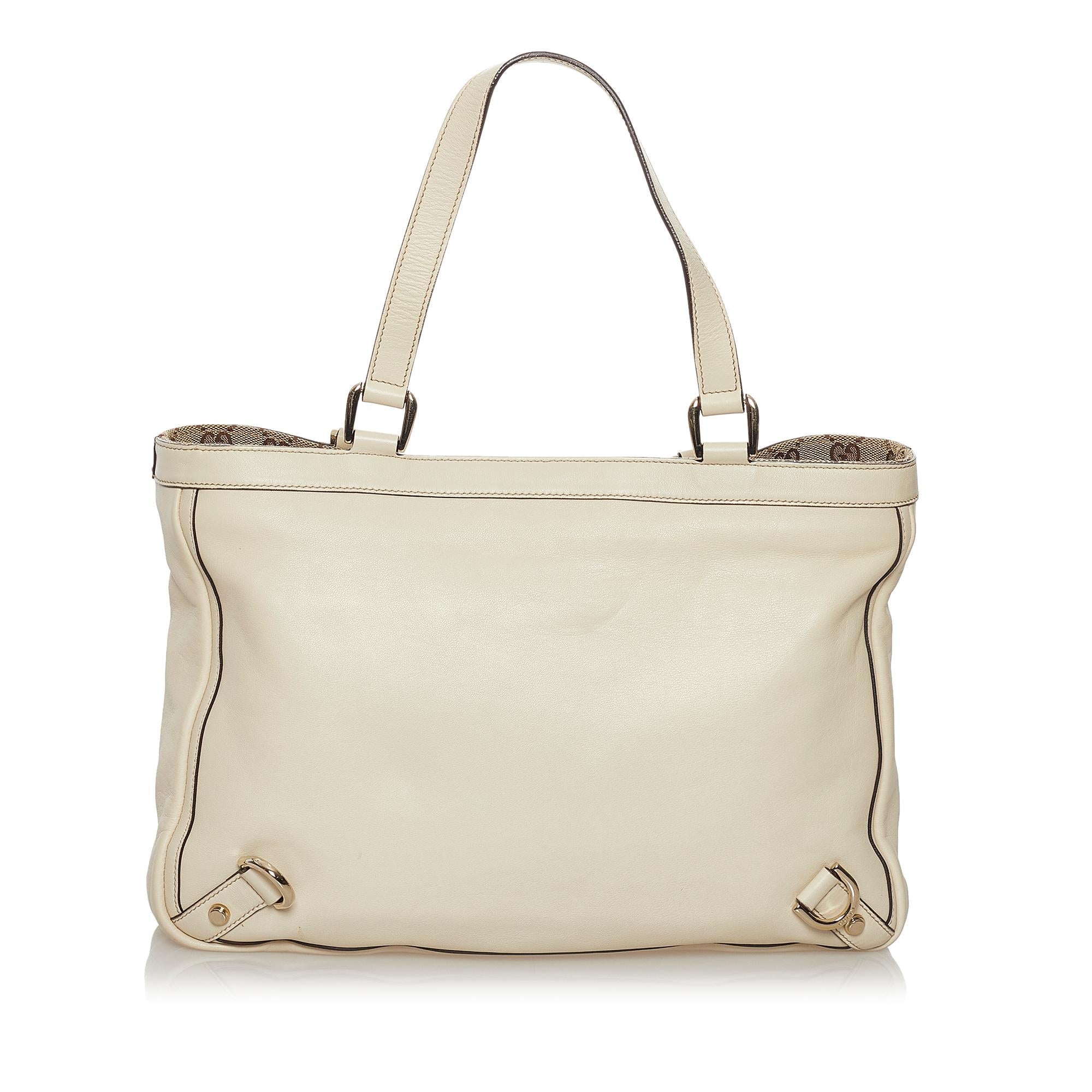 Gucci Abbey D-Ring Leather Tote Bag (SHG-33346)