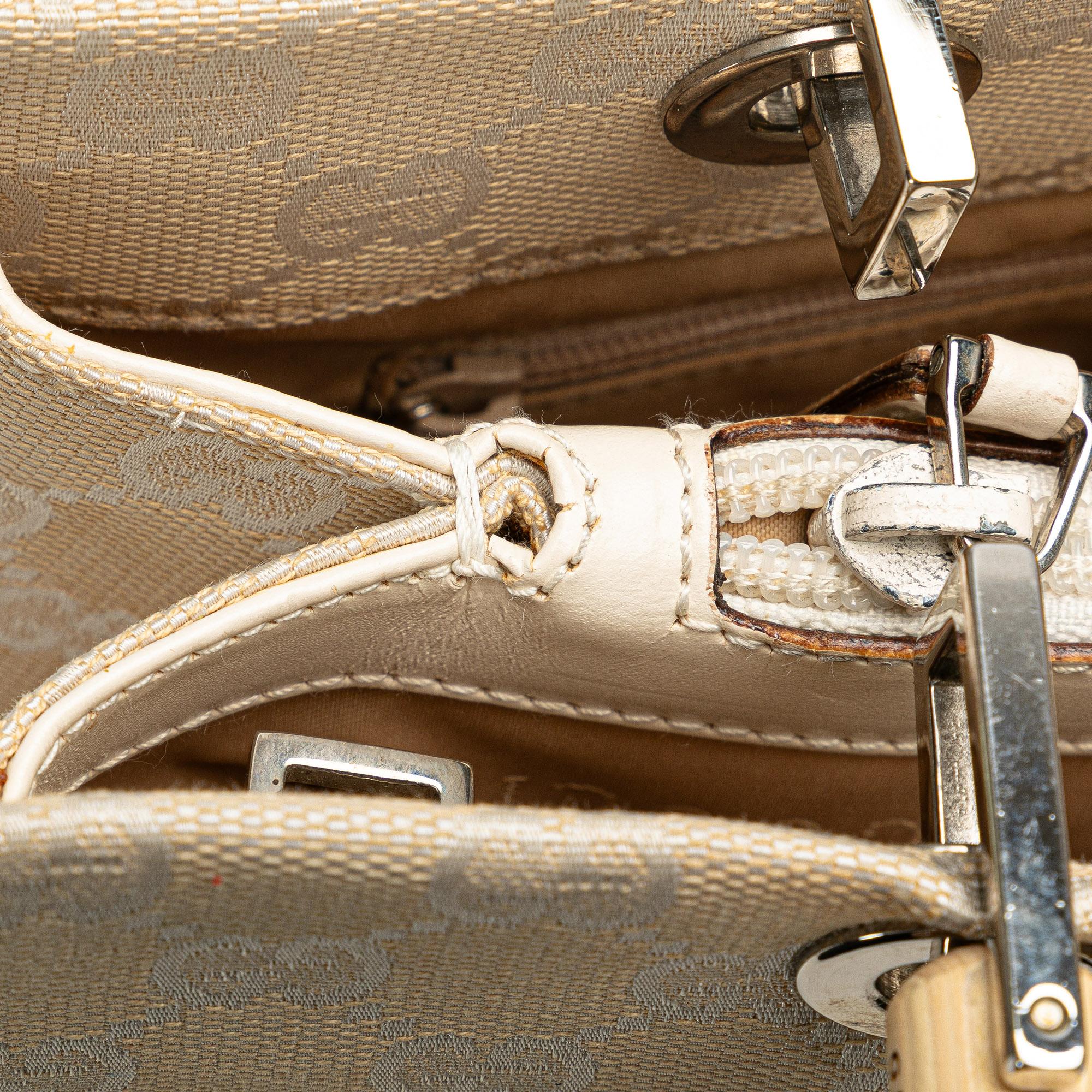 Gucci Bamboo GG Canvas Satchel (SHG-hlGu6W)