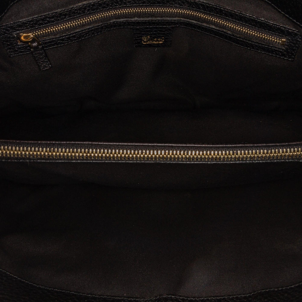 Gucci Bamboo Ring Web Leather Tote Bag (SHG-31198)