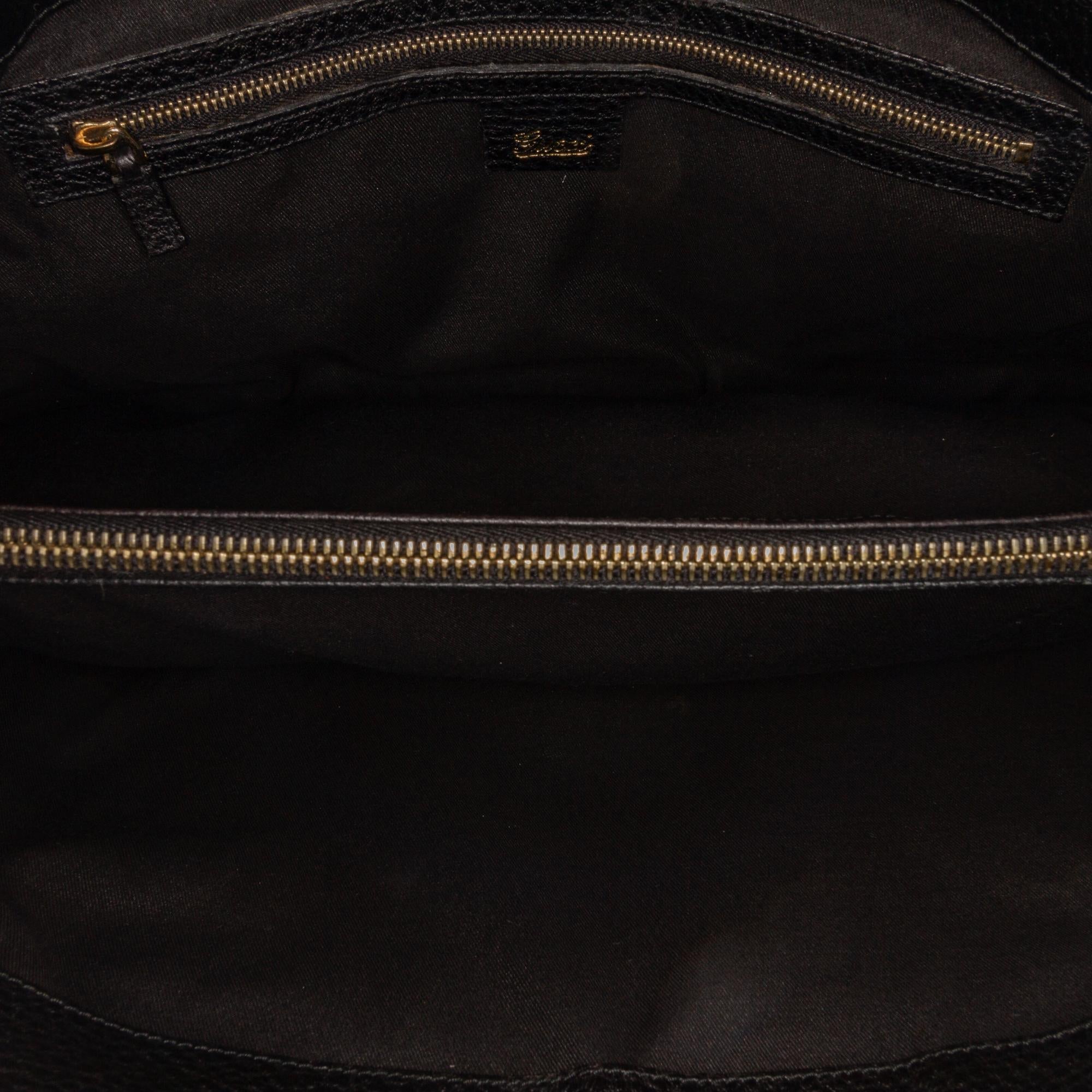 Gucci Bamboo Ring Web Leather Tote Bag (SHG-31198)
