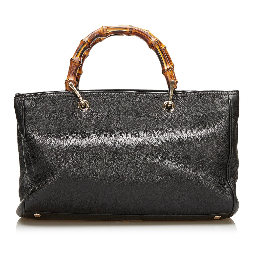 Gucci Bamboo Shopper Leather Satchel (SHG-dP6JxK)