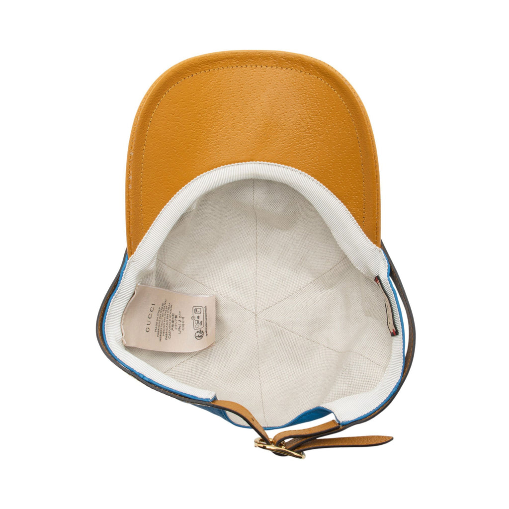 Gucci Bicolor Leather Baseball Hat - Size M