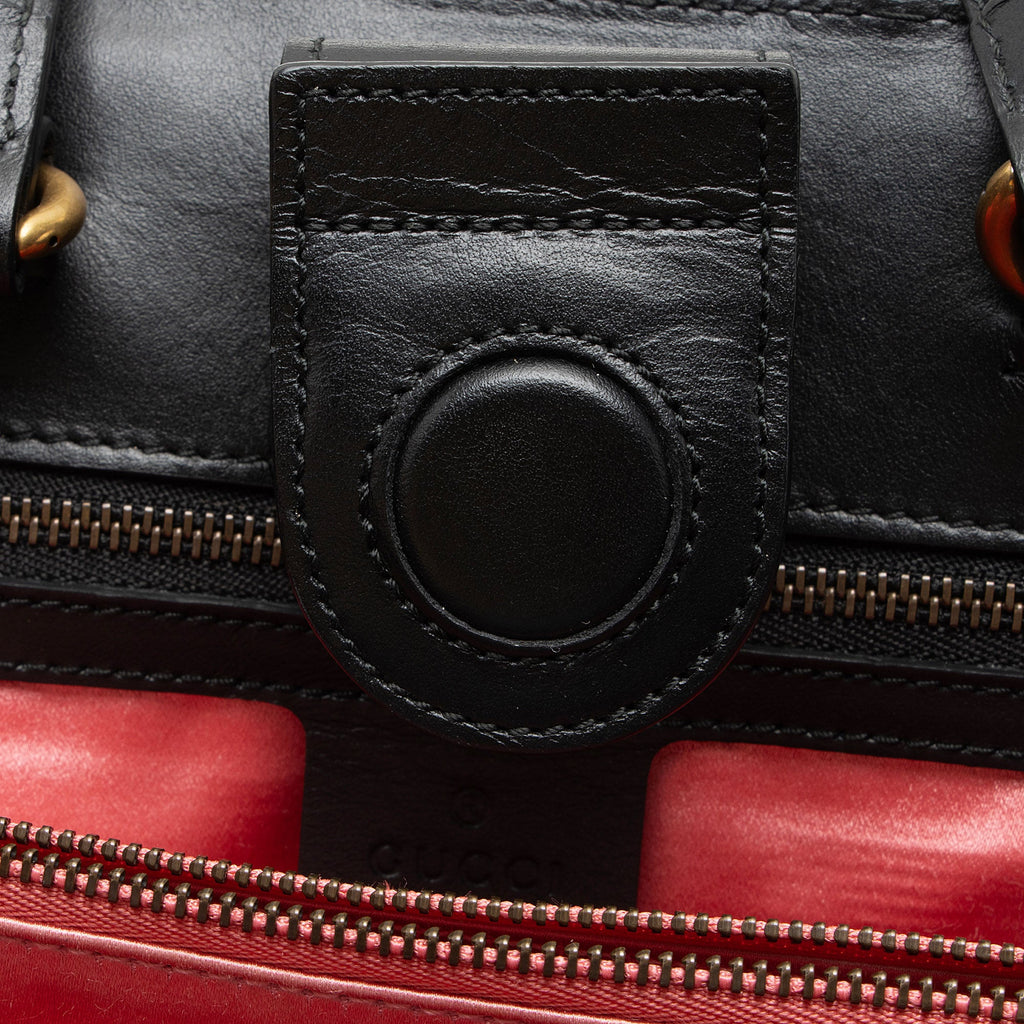 Gucci Bicolor Matelasse Leather GG Marmont Top Handle Small Satchel