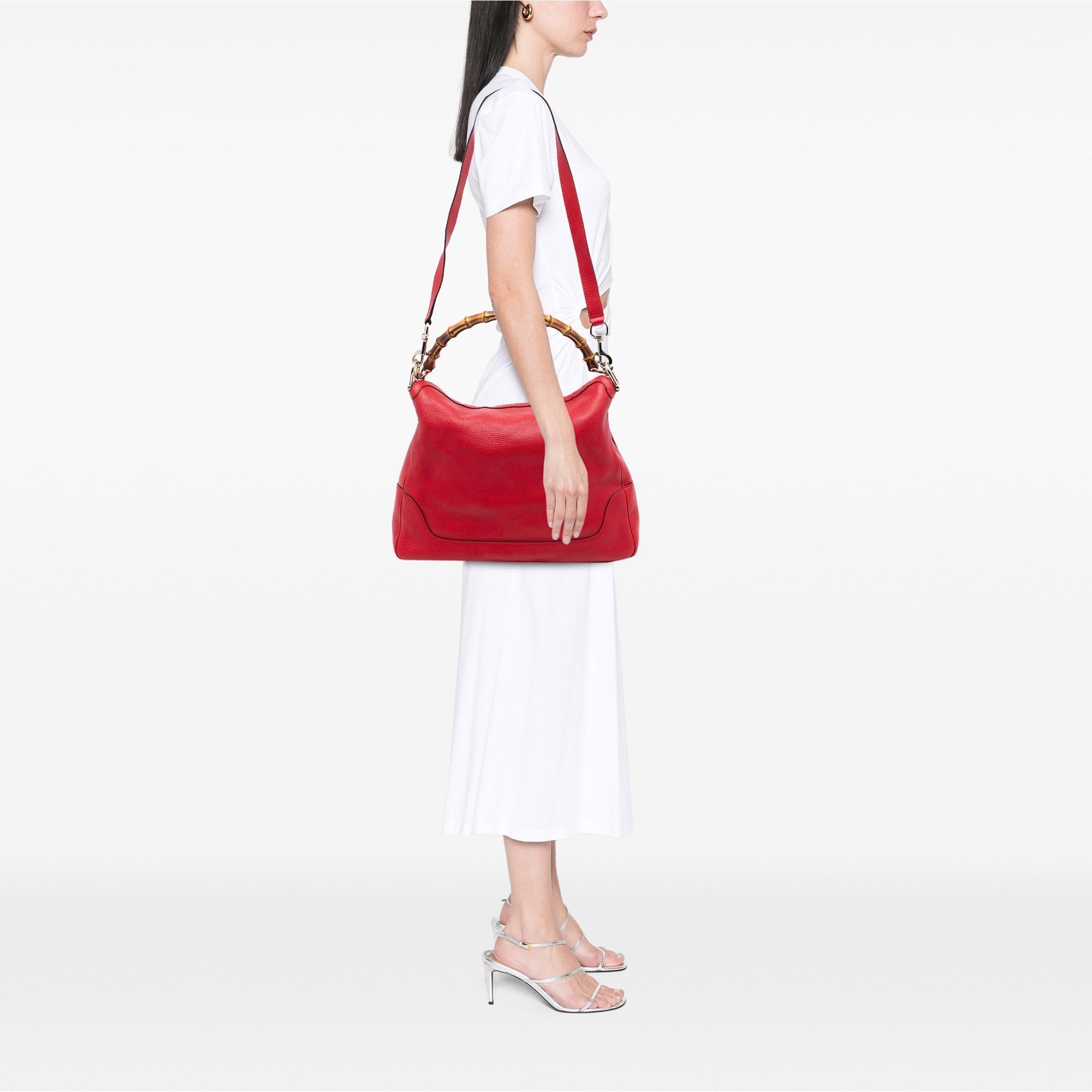 Gucci Calfskin Bamboo Diana Satchel