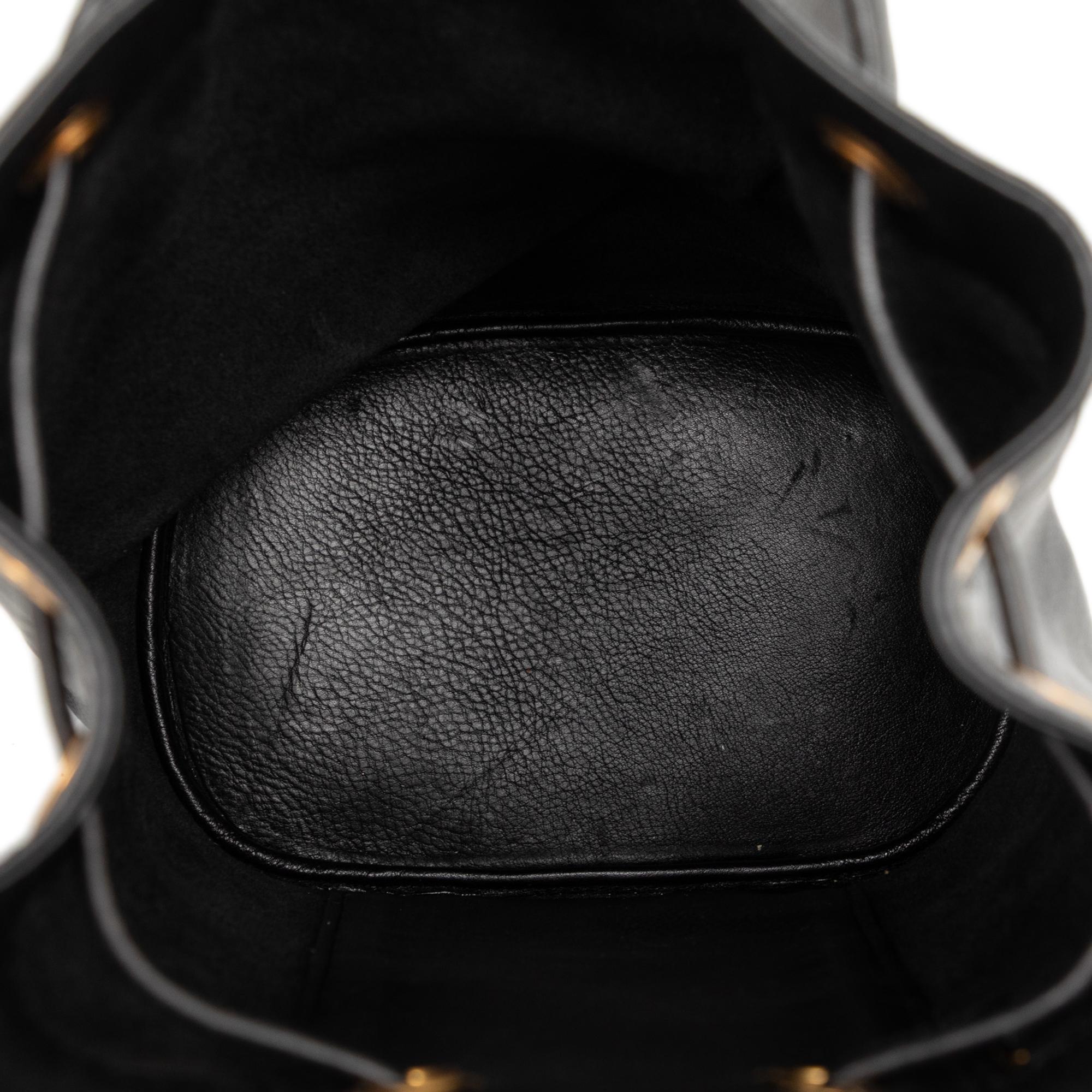 Gucci Calfskin Bamboo Drawstring Sling Backpack