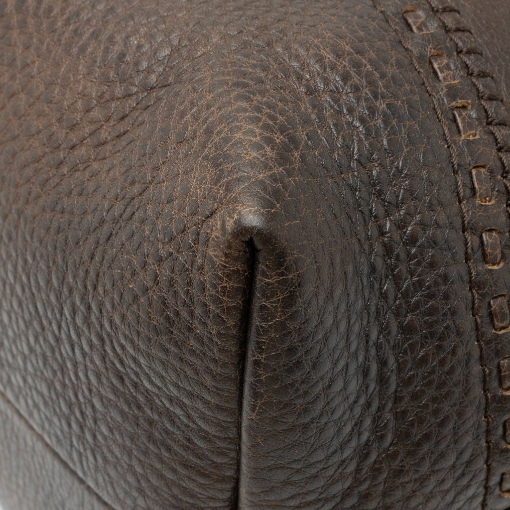Gucci Calfskin Bamboo Laidback Crafty Dome Satchel