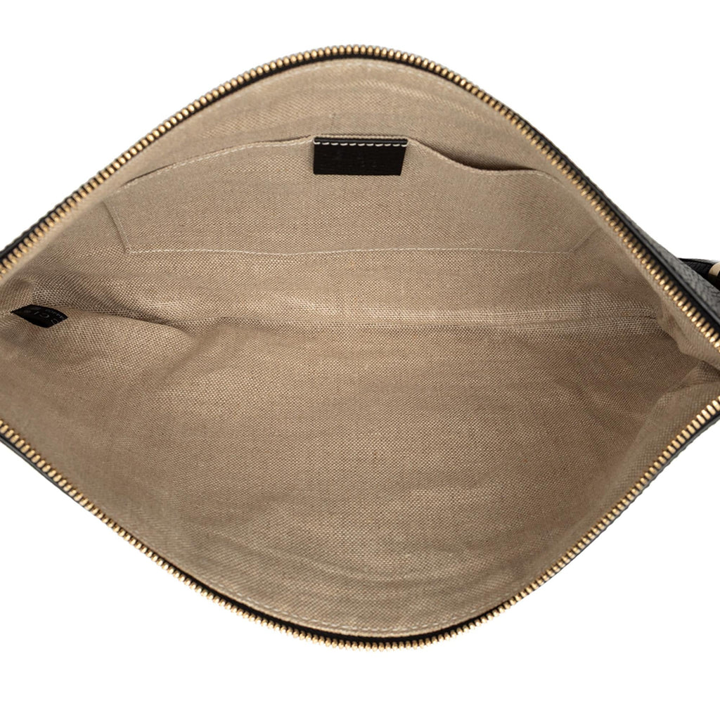 Gucci Calfskin Bamboo Tassel Clutch