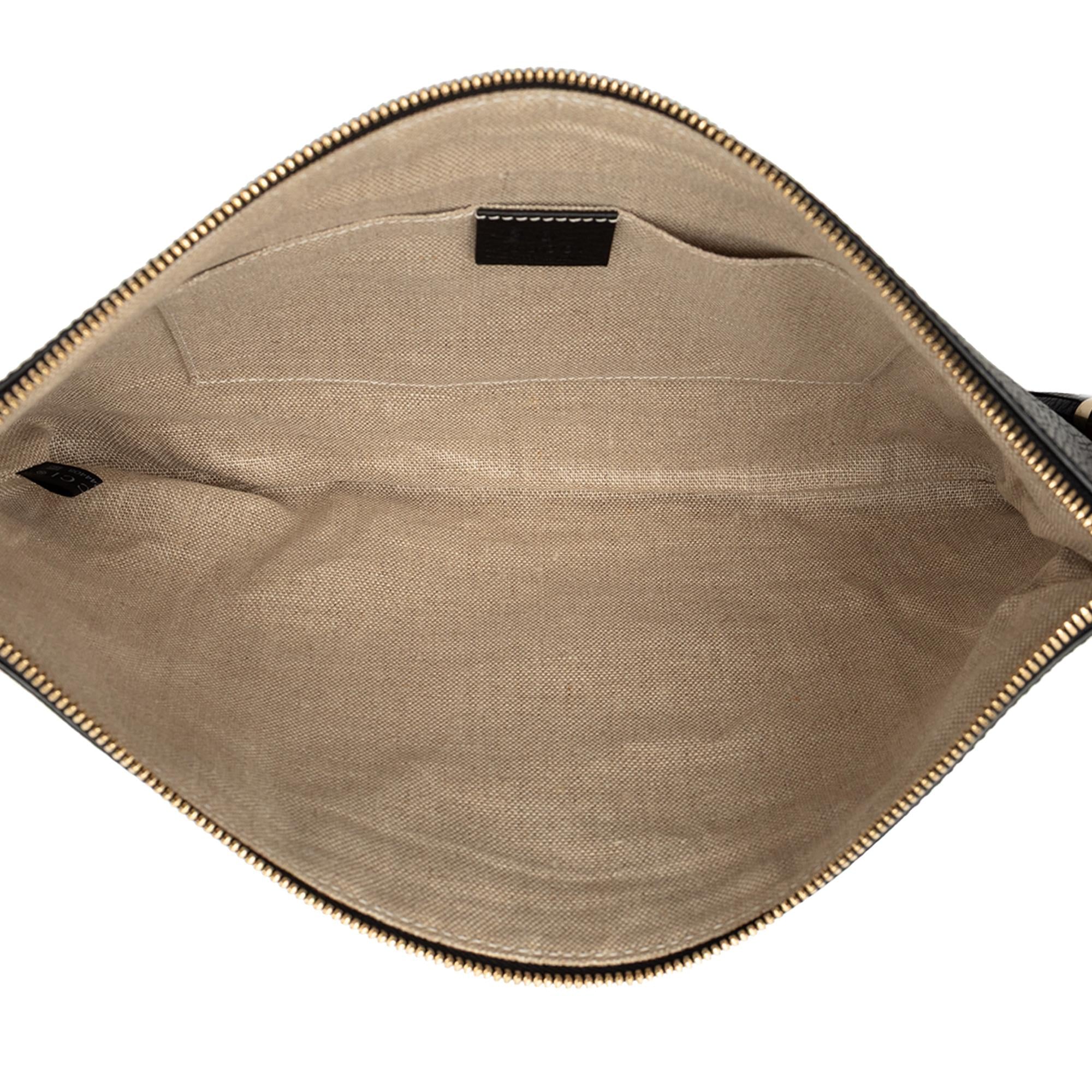 Gucci Calfskin Bamboo Tassel Clutch
