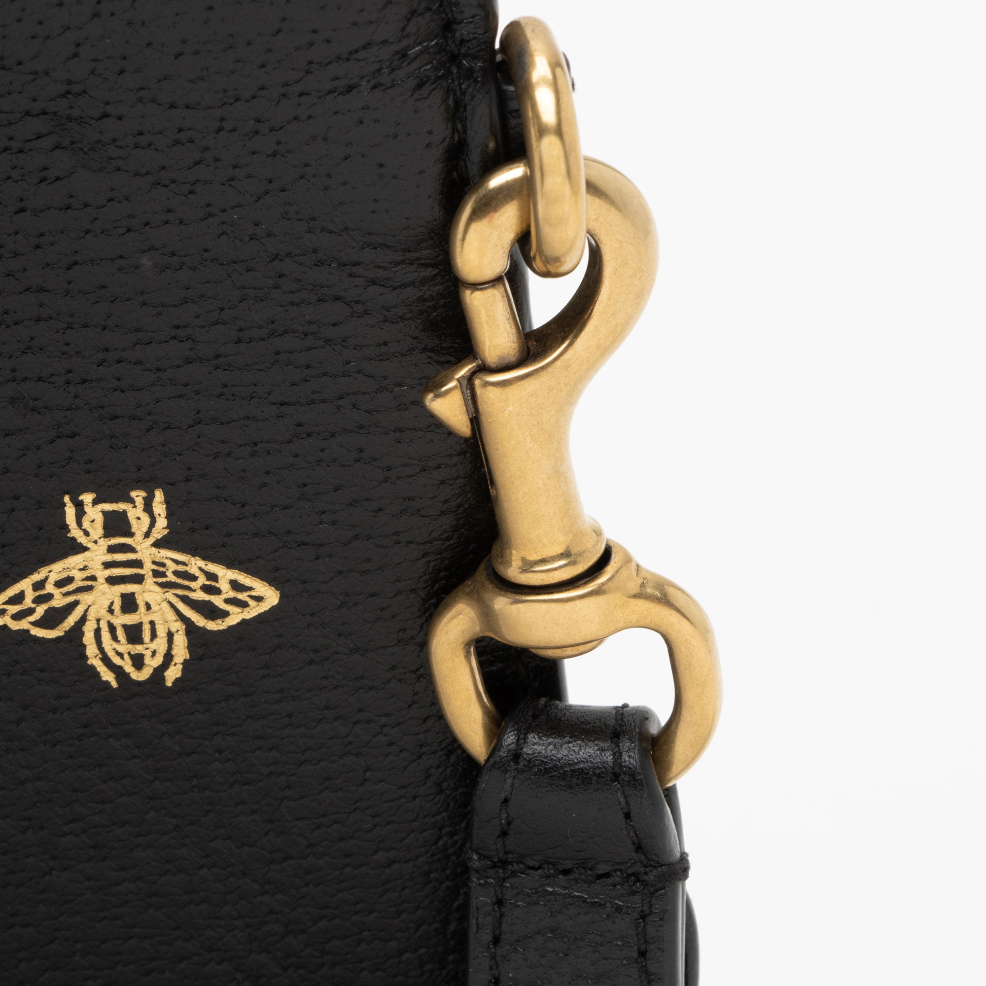 Gucci Calfskin Bee Star Wristlet (SHF-8glDSR)