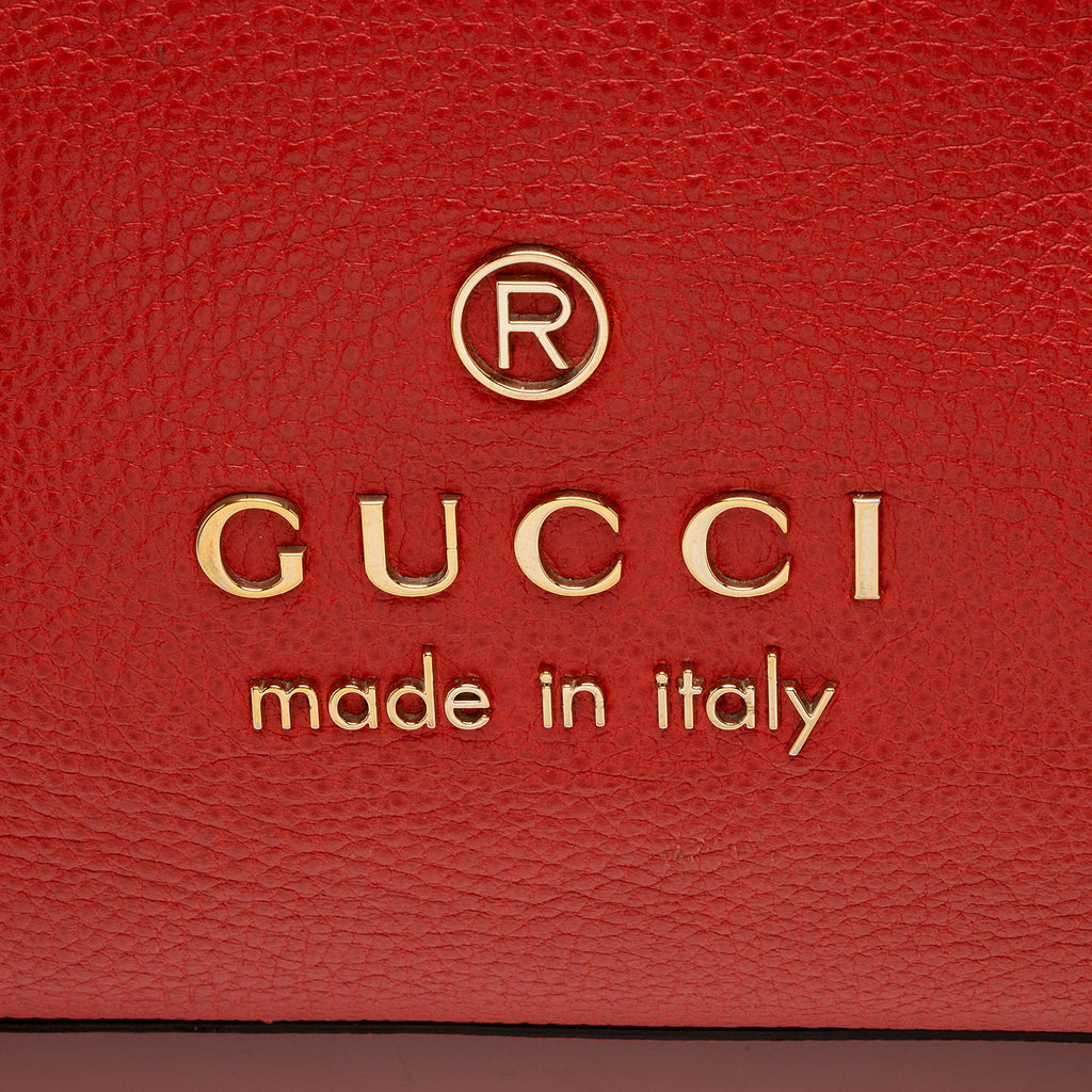 Gucci Calfskin Braided Handle Large Gifford Tote