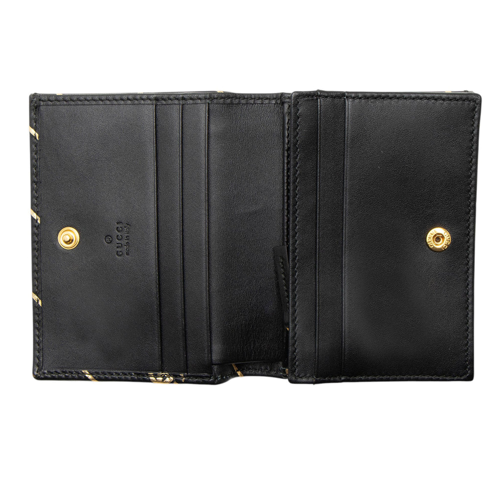 Gucci Calfskin Diagonal GG Card Case