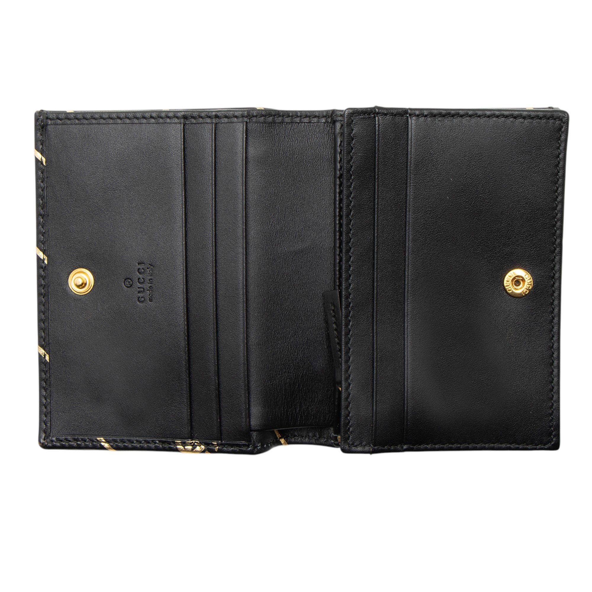 Gucci Calfskin Diagonal GG Card Case