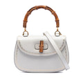 Gucci Calfskin Frame Print Bamboo Top Handle Bag
