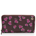 Gucci Calfskin Heartbeat Zip Around Wallet