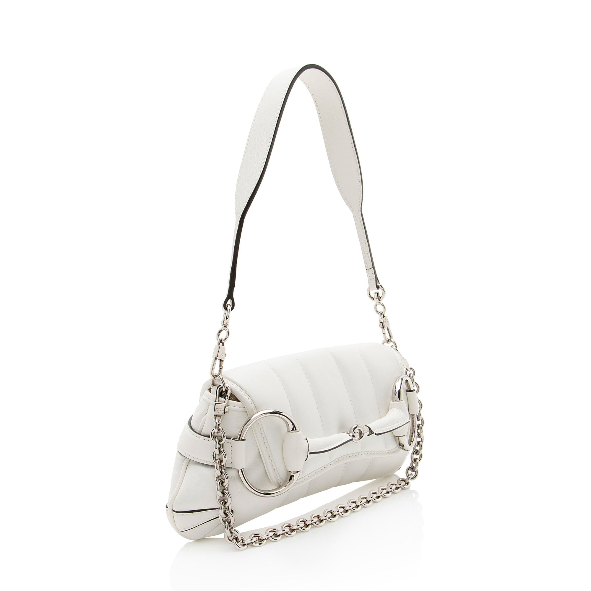 Gucci Calfskin Horsebit Chain Small Shoulder Bag