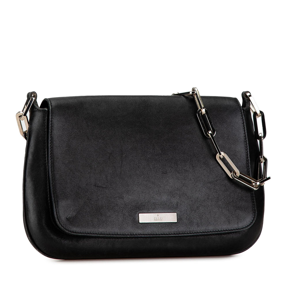 Gucci Calfskin Leather Chain Shoulder Bag (SHG-sH7X6Y)