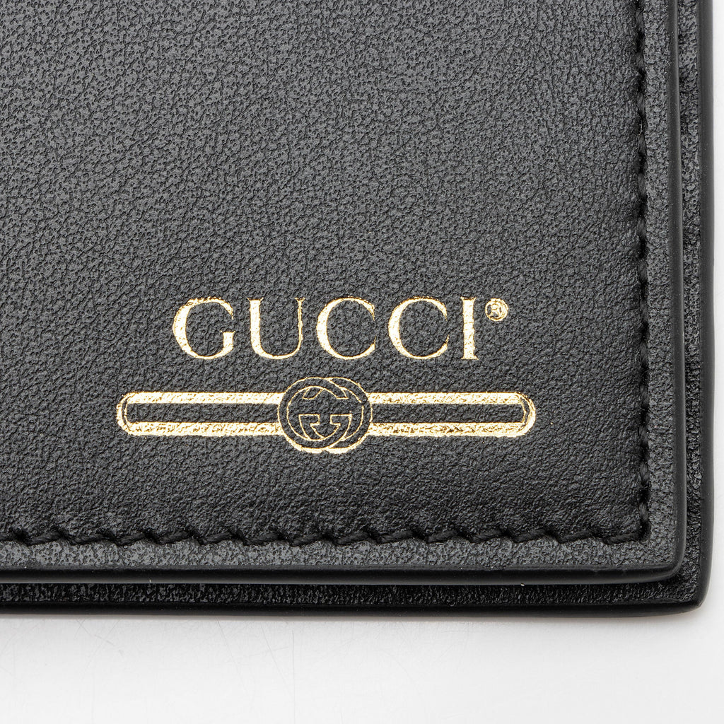 Gucci Calfskin Logo Bifold Wallet