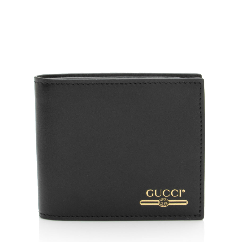 Gucci Calfskin Logo Bifold Wallet
