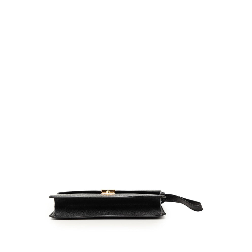 Gucci Calfskin Padlock Wristlet Clutch