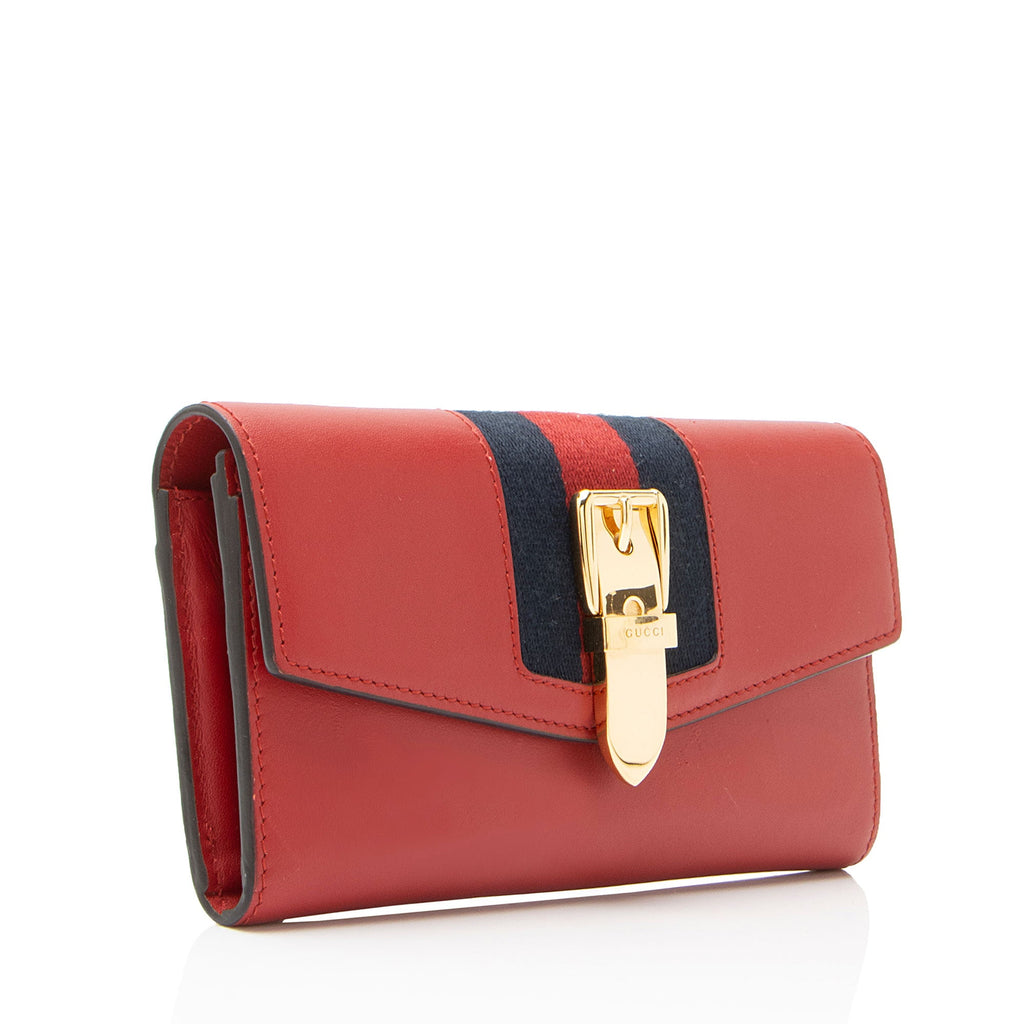 Gucci Calfskin Sylvie Continental Wallet