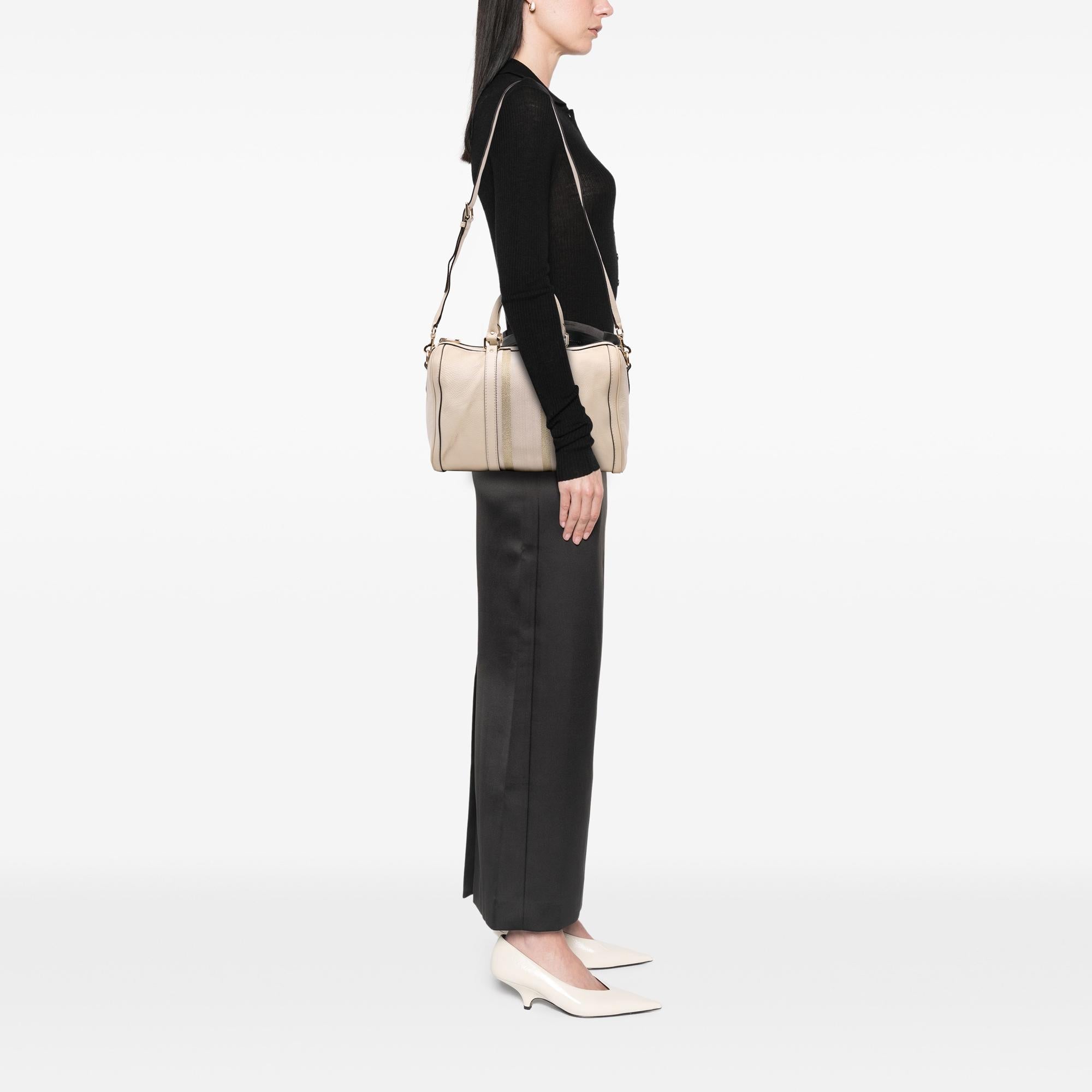 Gucci Calfskin Web Joy Boston Bag