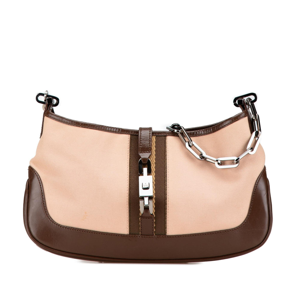 Gucci Canvas Jackie Chain Shoulder Bag