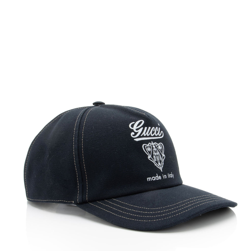 Gucci Cotton Gucci Coat of Arms Baseball Hat - Size L