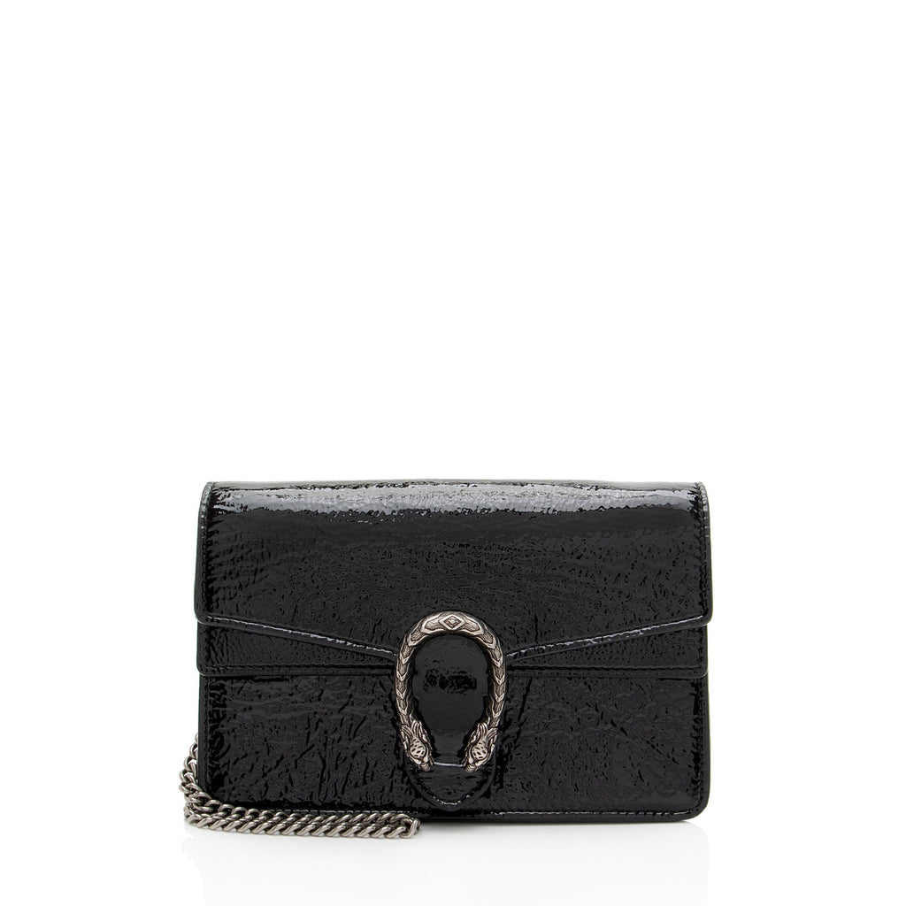 Gucci Crinkled Patent Leather Dionysus Mini Shoulder Bag