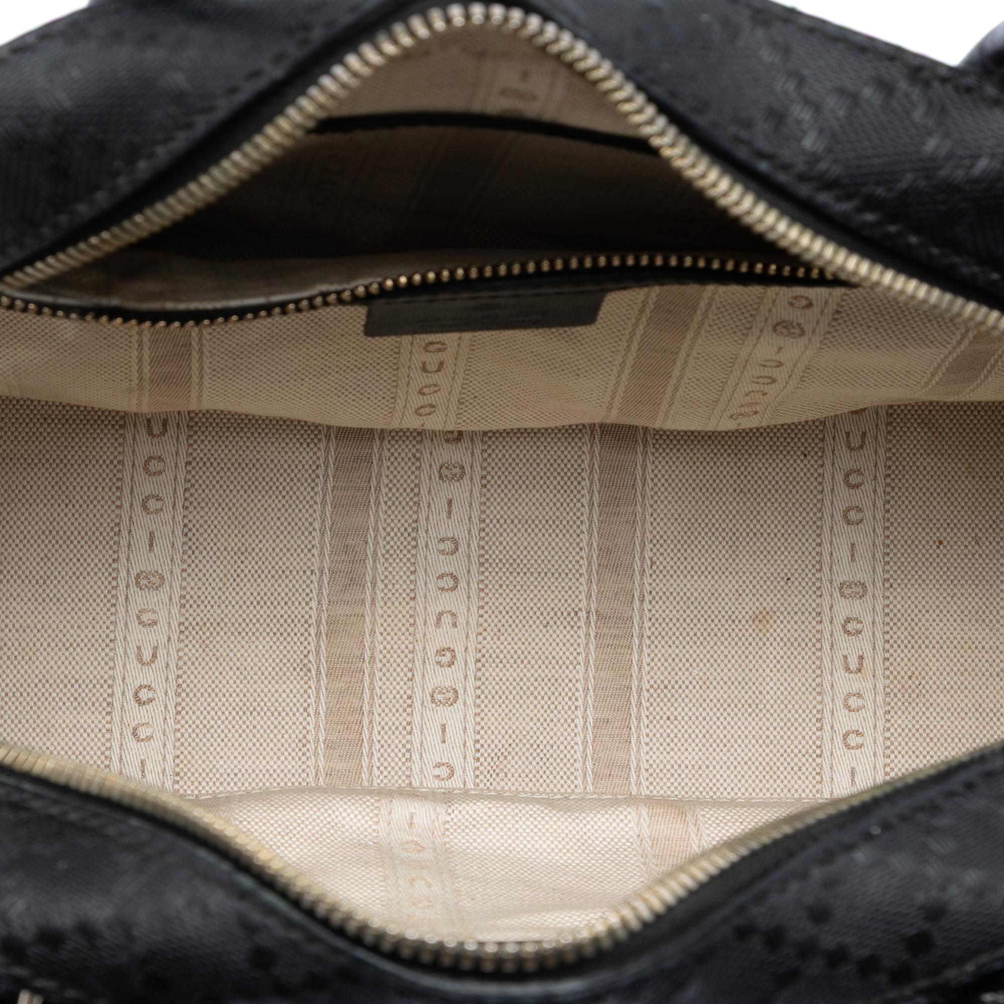 Gucci Diamante Bright Leather Satchel
